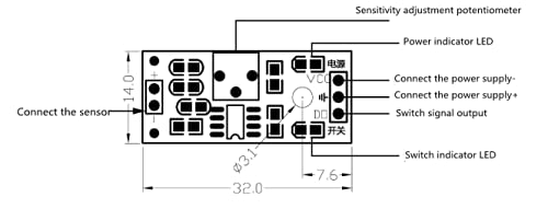 Songhe 5MM Ldr Фотосензитивен Сензор Модул Отпорник Зависен Од Светлина Модул Дигитално Откривање На Светлина LM393 3 пина За Arduino