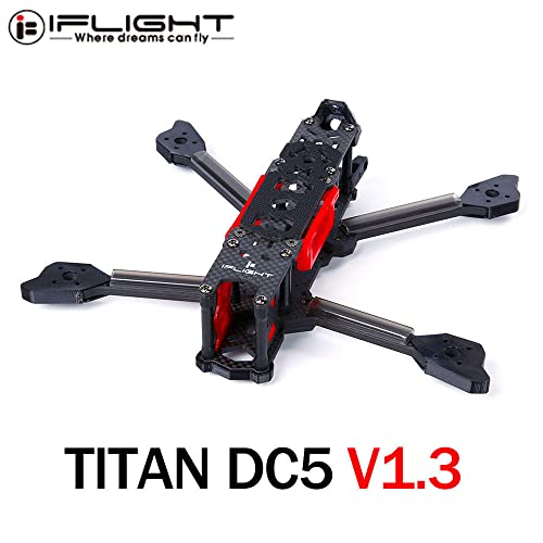 Titan DC5 v1.3 5inch 222mm FPV HD Freestyle Frame со 5 mm ARM компатибилна DJI Air Unit/Nazgul 5140 Prop for FPV Drone