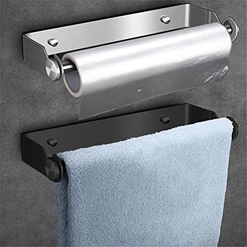 SLSFJLKJ Држач за хартија од не'рѓосувачки челик, држач за пешкири без пешкир, монтирана ролна хартија за кујна за бања за кујна за бања