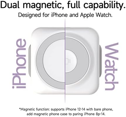 ИСДТ PB10DW Енергетска банка за безжичен полнач Magsafe, Магнет 2 во 1 полнач, брзо безжично полнење, компатибилно со iPhone