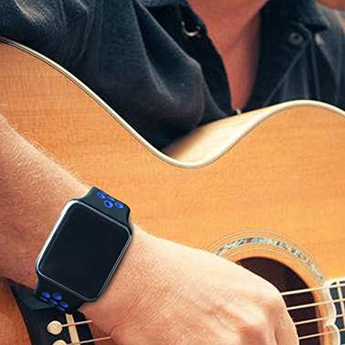 Елаикемент Компатибилен со Apple Watch Band 49мм 45мм 44мм 41мм 40мм 38мм Мажи Жени, Силиконски Спортски Заменски Ремен За Нараквица за Iwatch