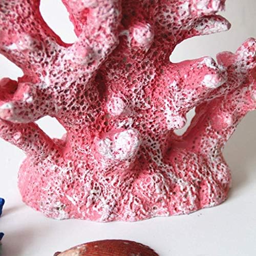 Вештачки украс на корали Подводни морски растенија украси занаетни смола Аквариум растенија корални украси за резервоар за риби - розова