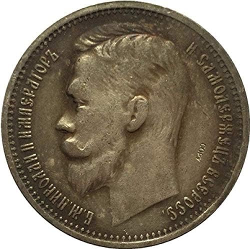 1902 Русија 1 Рубља Монети Копија Копија Орнаменти Собирање Подароци