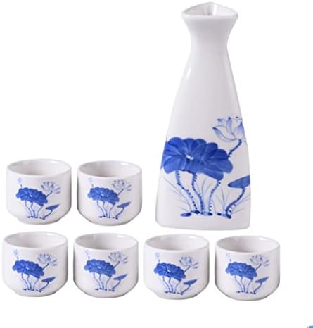 Стекнете 7 парчиња керамика Јапонски сад чаши постави дома кујна флагон алкохол чаша пијалок бело вино подароци