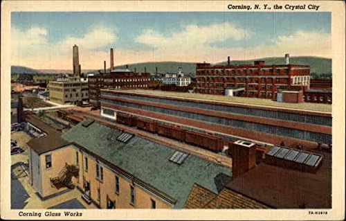 Corning Glass Works, Corning, N.Y, Crystal City Corning, Yorkујорк NYујорк Оригинална античка разгледница