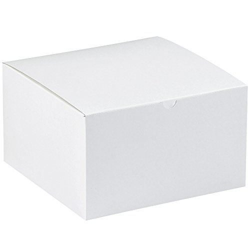 Кутии За Подароци За Снабдување со врвни Пакувања, 10 х 10 х 6, Бело