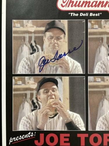 Torо Торе потпиша фотографија 8x11 Thumanns Ad Baseball NY Yankees HOF Manager Auto JSA - Автограмирани фотографии од MLB