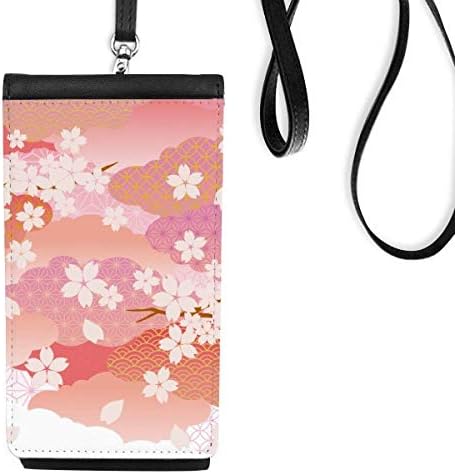 Цреша цвета облаци розова шема телефонска паричник чанта што виси мобилна торбичка црн џеб
