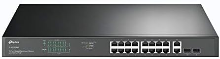 TP-Линк TL-SG1218MP | 16 Порт Гигабит По Прекинувач | 16 PoE+ Пристаништа @250w, w/ 2 Uplink Gigabit Порти + 2 Комбо СФП Слотови | Приклучок