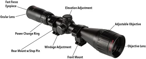 Опсег на воздушна пушка 3-9x40, оптика за воздушна пушка со ретровизон ретикула