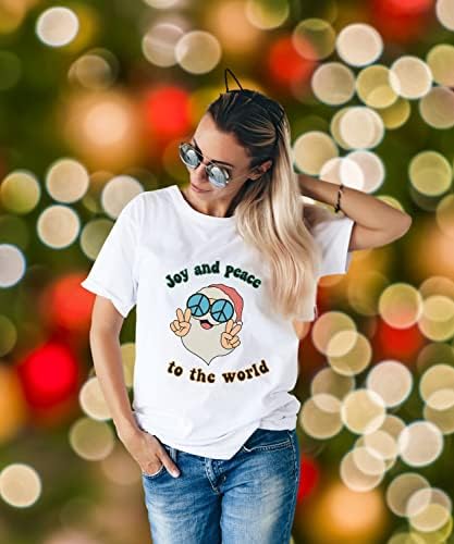 Ретро Дедо Мраз Радост И На Светот Кошула Ретро Божиќ кошула Дедо мраз носи очила Ретро Божиќ дедо мраз божиќ