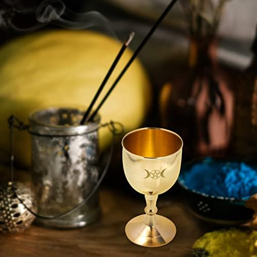 ТОПБАТИ Месинг Будистичка Вода Нудејќи Чаши Будистичка Чаша За Жртвување Златен Бакар Поканувајќи Богатство Обожување Вино