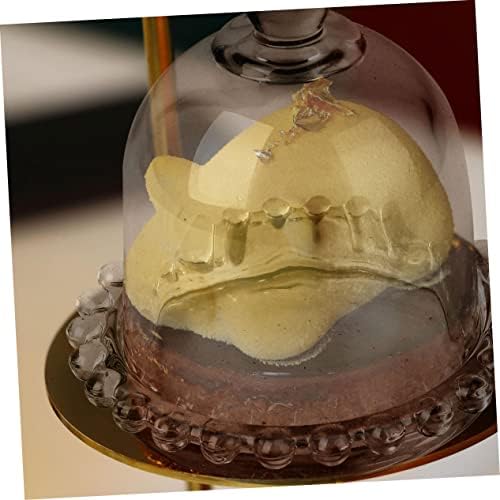 Зеродеко кекси 10 парчиња пустини куки кристална чинија за роденден рачка за декорација на капакот на капакот, сирење, приказ на arsарс