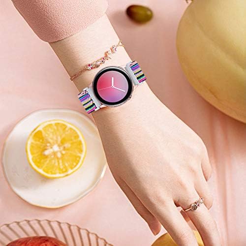 Chofit Еластични ленти компатибилни со Galaxy Watch3 41mm/Galaxy Watch 42mm Watch Band 20mm Еластична лента за часовници лента од не'рѓосувачки
