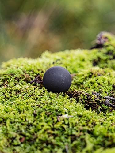 Shungite Club Shungite сфера Неполирана топка заздравување камен од Карелија 100 мм црн кристал дома украс, лековити скапоцен камен