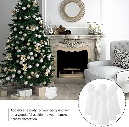Среќно украси за природноста 10 парчиња бела пена Божиќна дрво Божиќна пена DIY занаети DIY моделирање 15см за деца занаетчиски