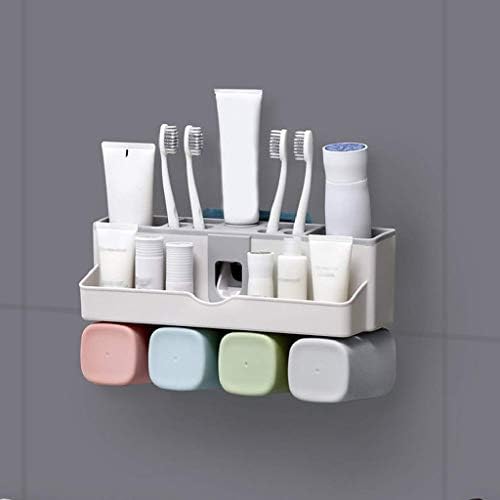XJJZS Креативно четкање на чашата за четкање на држачот за заби за заби, монтирање на електрични четки за заби слотови козметички