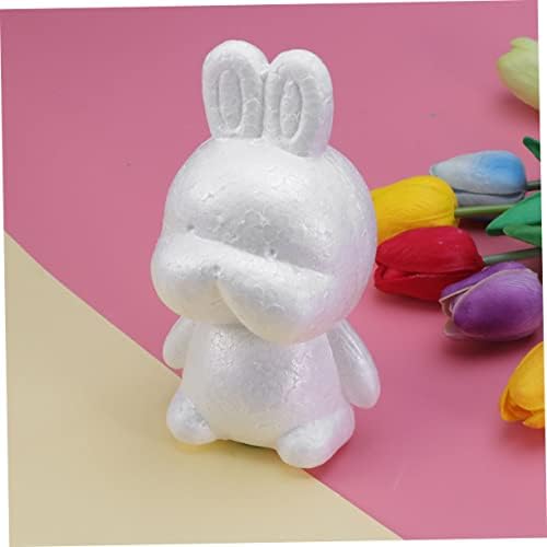 Didiseaon 2 парчиња зајак фигура свадба зајак украс за зајакнување на зајаци пенење пластична топка пена топка DIY занаетчиска
