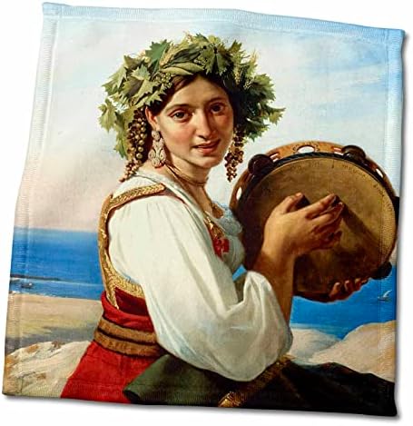 3drose една млада жена со тамборин во Ишија, 1827 година од Jeanан Клод ... - крпи