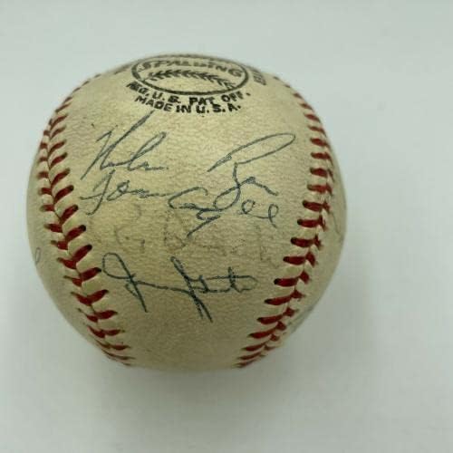 1970 Teamујорк Метс тимот потпиша бејзбол Нолан Рајан и Том Савевер ПСА ДНК Коа - Автограмирани бејзбол