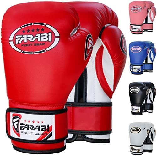 Фараби спортски деца боксерски ракавици 4, 6, боксерски ракавици од 8-мл за деца помлади боксерски ракавици младински боксерски
