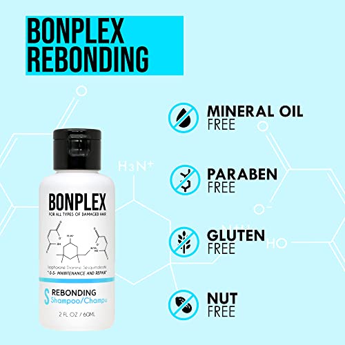 Bonplex Совршена врска за врзување на косата, третман и ампула | Јачина на врската | Фриз бесплатно, мазно и сјај | Поправка Прекинување