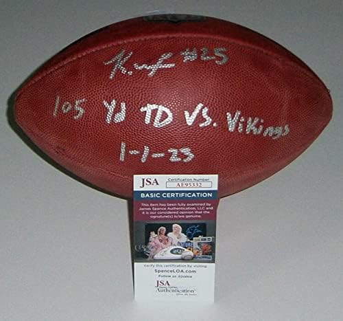 Packers Keisean Nixon потпиша NFL Duke Football W/ 105 YD TD VS VIKINGS JSA Auto - Автограмски фудбали