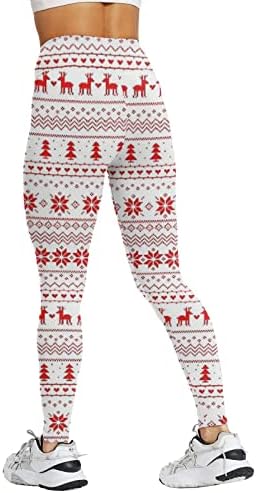 Xiloccer Божиќни печати високи половини хулахопки за компресија панталони за теретана за јога и дневни жени од вежбање на жени