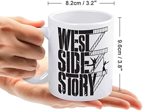 Xlawesome West Side Story Pattern Ceramic Chafe Chafe Chafe Chige Creative Coid Design Design Design, 11 мл