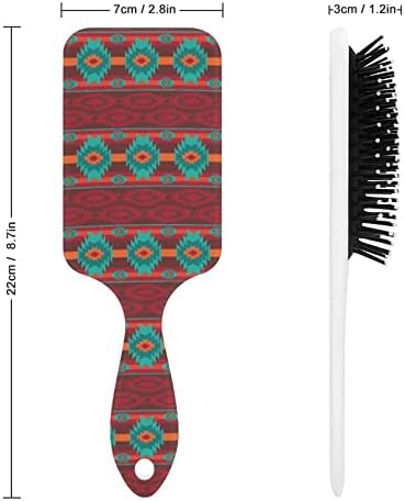 Југозападен Навахо шема за коса четка за коса симпатична четка за четка за перниче за перничиња за мажи за жени, подарок за коса