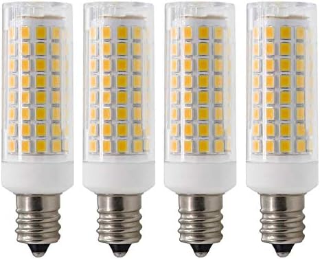 SZHZS E12 LED Сијалица, Затемнети E12 Candelabra База Светилки, 70-75W Еквивалент 750 Лумени, 4 Пакети За Лустерот, Таванот Вентилатор, Биро