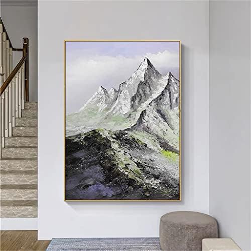 Liruxun рачно насликана снежна планинска глетка, дебело масло за сликање погодно за семејна дневна соба