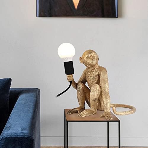 Табела за табели TBVECHI модерна биро за ламба Златна мајмун ламба за дневна соба спална соба за читање ламба смола светлина