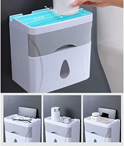 Кутија за ткиво за бања Genонгв, држач за тоалетна хартија, сад за тоалети, водоотпорна цевка за хартија без удар
