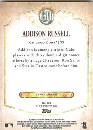 2018 година Цигански кралица 135 Адисон Расел Чикаго Бејзбол картичка - GotBaseballCards