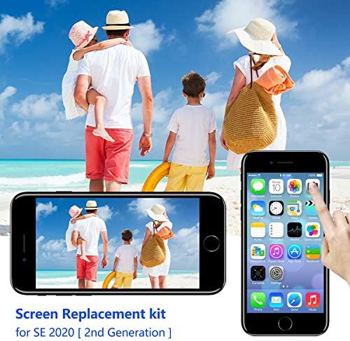 Diykitpl за iPhone 8/ SE 2020 2-Та Генерација На Екран Замена Црна, Целосно Собрание Лцд Дигитализатор На Допир Со Алатки За Поправка