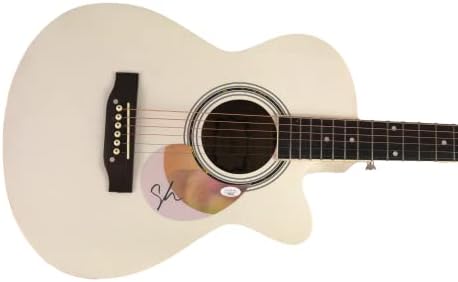 Шон Мендес потпиша автограм со целосна големина Акустична гитара w/JSA автентикација - поп суперerstвезда, чудо, ракописно, осветлување