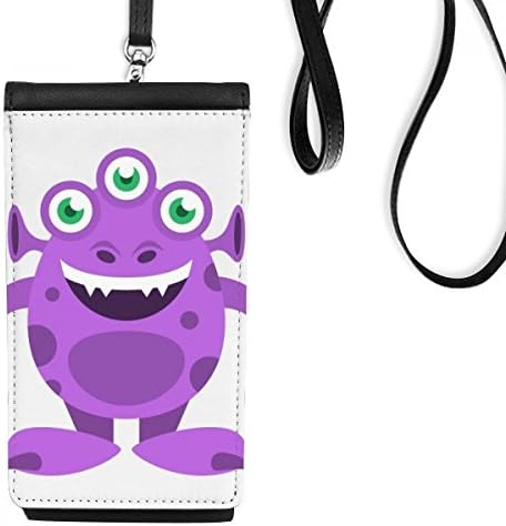 Универзум вонземјанин чудовиште пурпурен туѓи телефонски паричник чанта што виси мобилна торбичка црн џеб