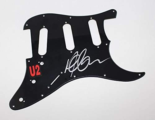 У2 песни на искуство Адам Клејтон потпиша автограмиран Fender Strat Electric Guitar Pickguard loa