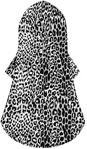 Црна леопард шема мачка со една парчиња кошула трендовски костум за кучиња со додатоци за миленичиња со капа