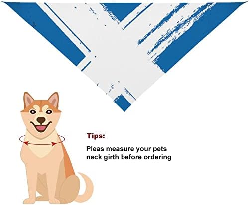 Ретро Шкотско Знаме Прекрасна Куче Бандани Модел Триаголник Миленичиња Шамија Перат Куче Лигавчиња Марамче