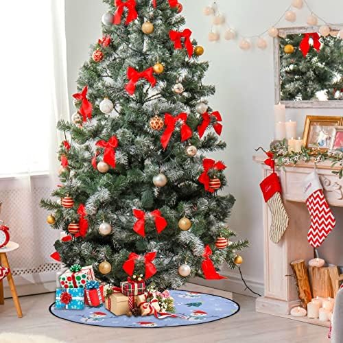 Купода Симпатична снежна елка елка е новогодишна елка душеци водоотпорно здолниште на дрво, зимска снегулка Божиќ дрвја за држач