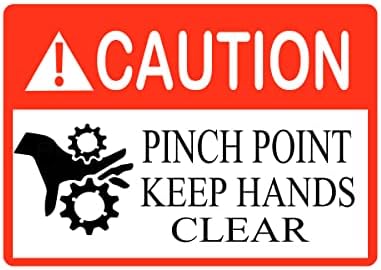 Налепници за безбедност на етикетите за претпазливост, лепило од 3,5 × 5 инчи, чувајте ги рацете јасни етикети Внимание на налепници за