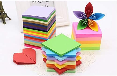 100 листови 8 x 8 инчи 10 бои квадратни разнобојни преклопи хартија двострана виткање оригами хартија хартија хартија рачно изработен пристап