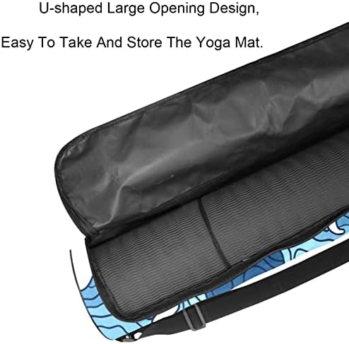 Лаијухуа Јога Мат торба, двојни патенти јога теретана за жени и мажи - мазни патенти, големи отвори и прилагодливи ленти во форма на