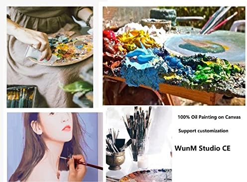 Wunm Studio CE репродукција Импресионистичко Клод Моне вода лотос платно сликарство wallидна уметност рачно насликана масло сликарство-импресионизам Ретро маглива слика