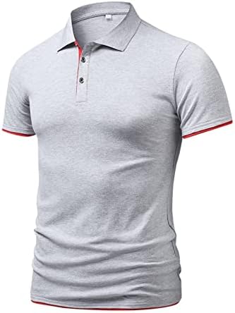 Руируилико мажи летни поло маици случајни маички со кратки ракави, патент до опуштено вклопување 3Д отпечатоци голф спортови поло -тунични врвови