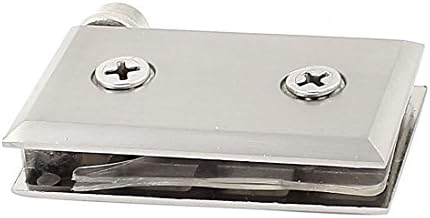 IIVVERR 7mm до 13mm Дебел Кабинет Стакло Стожерот Врата Заклучување Шарки Комплети Сребрен Тон (7 мм 13 mm despesor Gabinete de vidrio Pivote