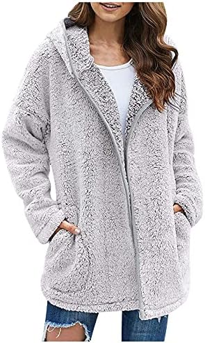 Women'sенски моден зимски палто во 2023 година, долг ракав лапел, патент, ласкава бушава преголема јакна за шишиња