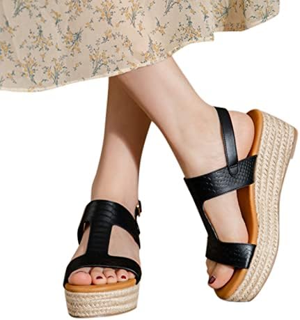 Модни летни удобни чевли за пети, отворени жени, дишејќи плажа фустани сандали за жени со ниска потпетица
